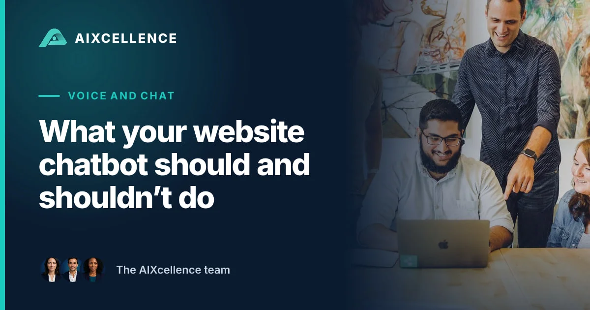 AIXcellence card: What your website chatbot should and shouldn't do