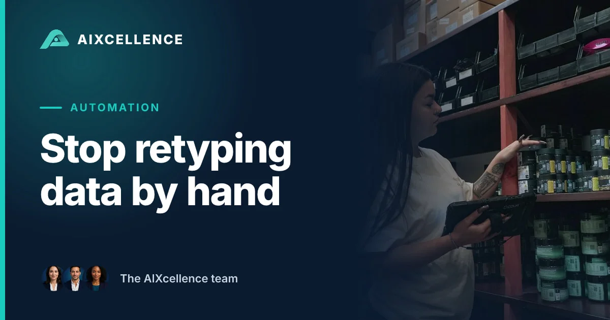 AIXcellence card: Stop retyping data by hand