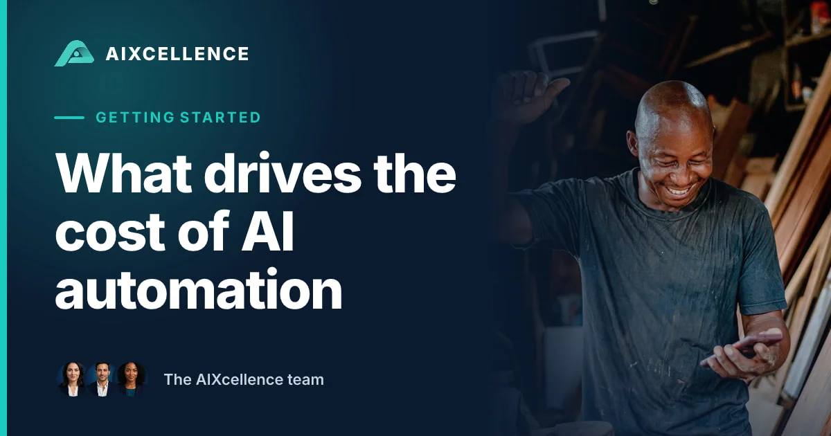 AIXcellence card: What drives the cost of AI automation