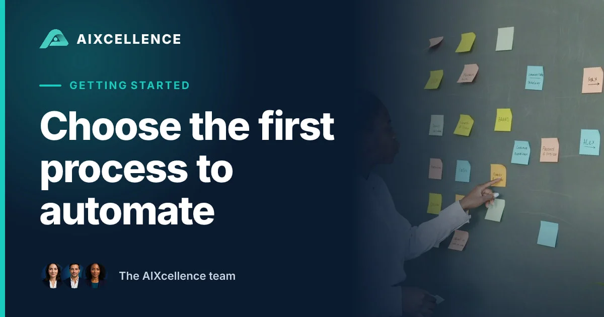 AIXcellence card: Choose the first process to automate