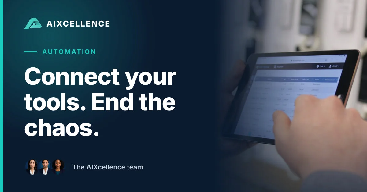 AIXcellence card: Connect your tools. End the chaos.
